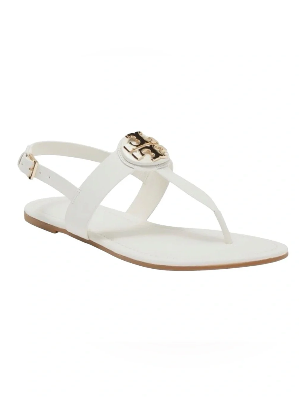 Tory Burch,  Leather Hold Medallion Sandals